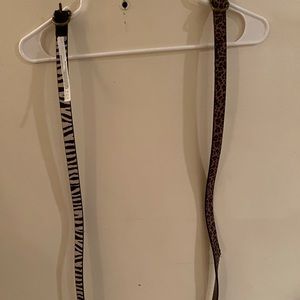 Animal print belts